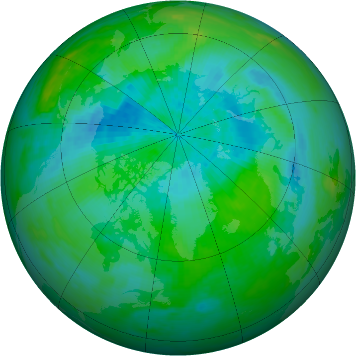 Arctic ozone map for 08 September 1989